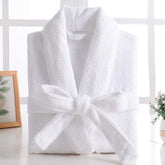 100% Cotton Terry Bathrobe - White